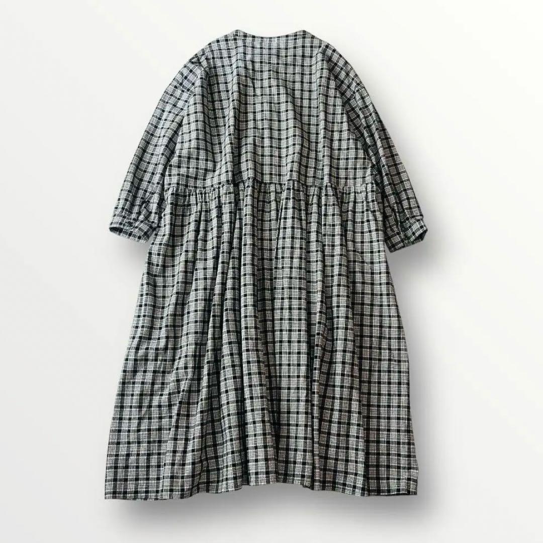 大きいサイズ☆ソウルベリー 黒と合わせたい、チェックのワンピース 4L