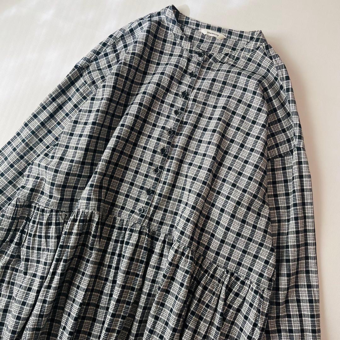 大きいサイズ☆ソウルベリー 黒と合わせたい、チェックのワンピース 4L