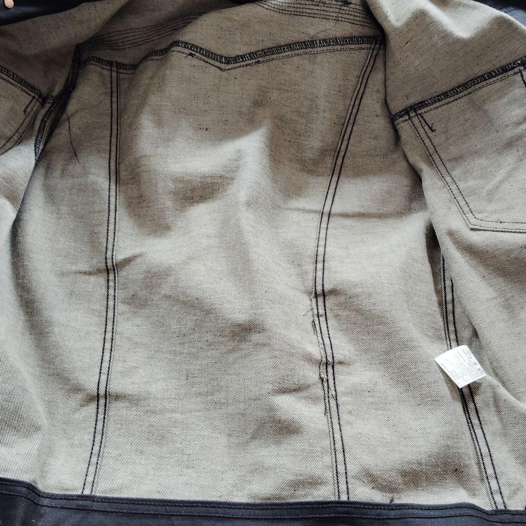 ジャケット・アウター archive dry black coated denim jacket