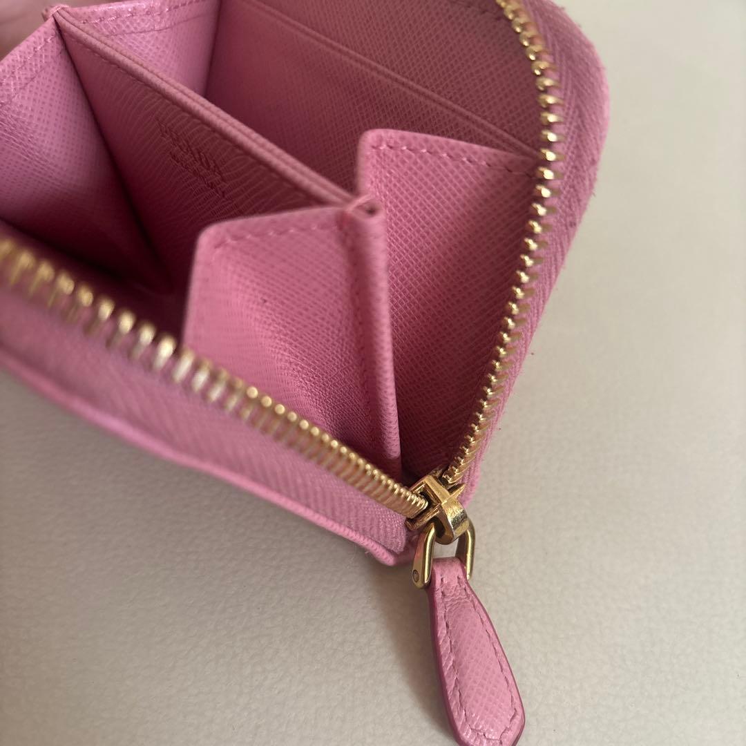 PRADA サフィアーノ レザー ウォレット ケース ピンク