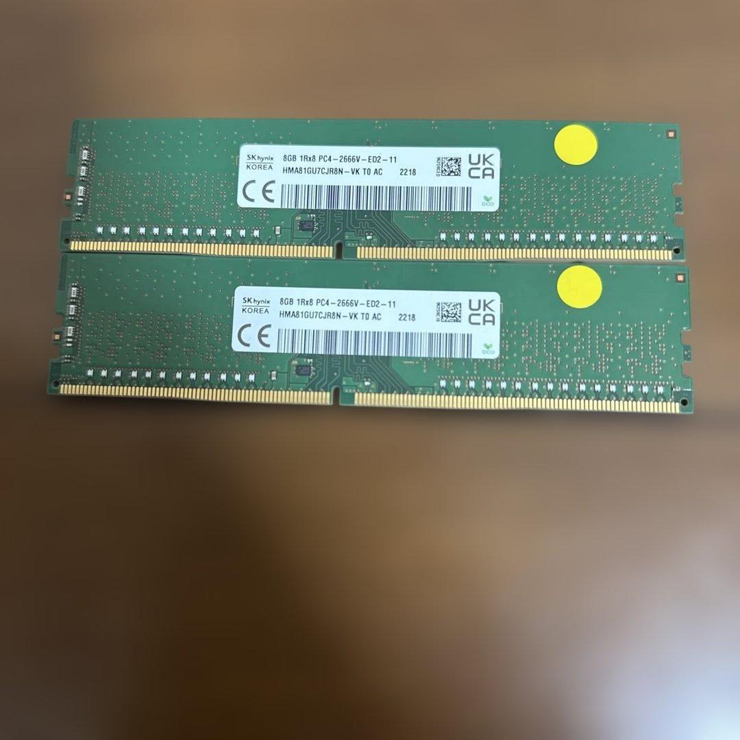SK Hynix 8gb PC4-2666V-ED2-11 2枚