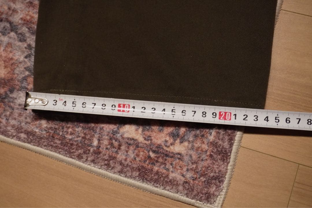 80s 90sラルフローレン　リメイクチノパン　オリーブ　ゴム付き　ドローコード