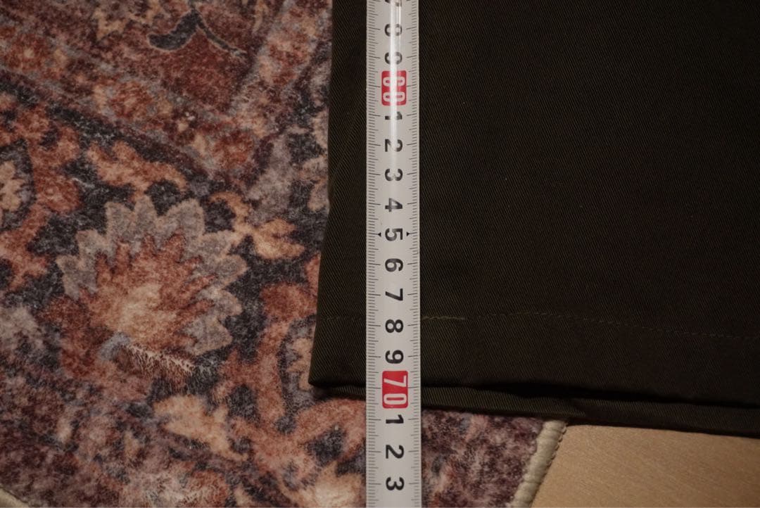 80s 90sラルフローレン　リメイクチノパン　オリーブ　ゴム付き　ドローコード