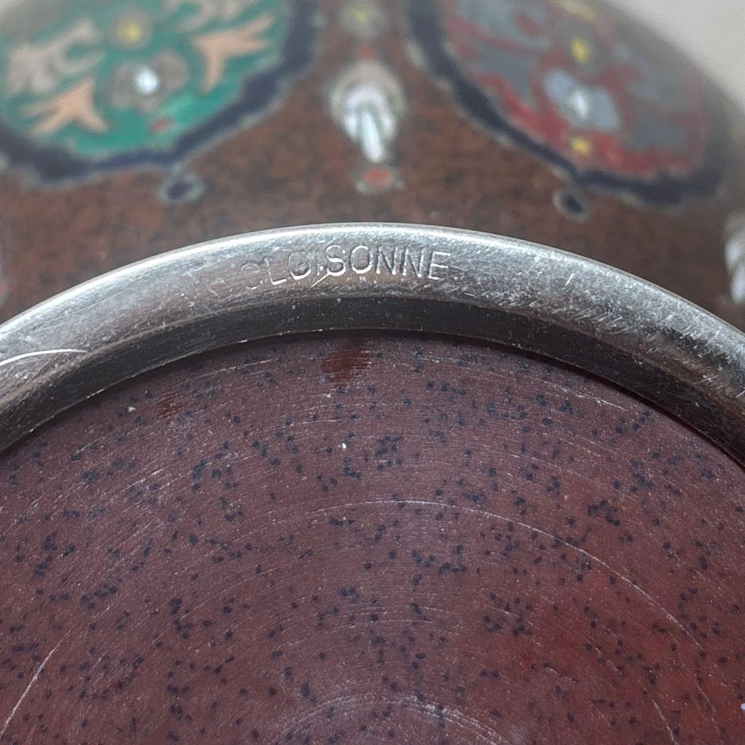 美品 高級日本七宝花瓶 鳳凰 花唐草文 骨董