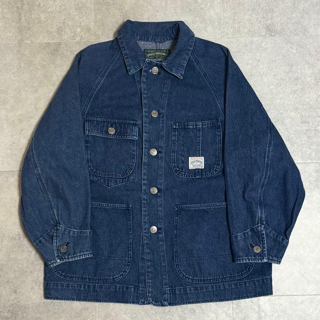 美品 90s POLO COUNTRY デニム カバーオール ジャケット レア