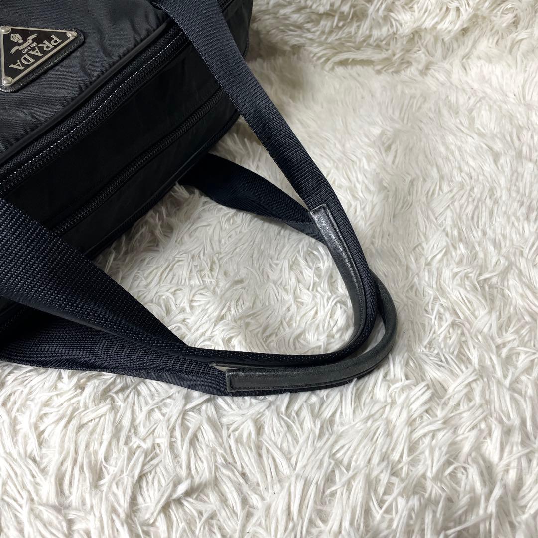 【良品】PRADA プラダ　ビジネス　ブリーフケース　ナイロン　ブラック　メンズ