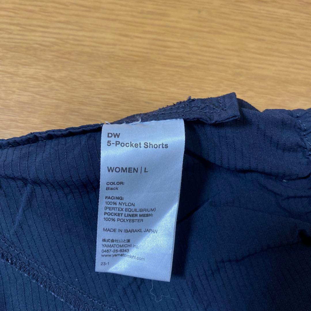 山と道　DW 5-Pocket Shorts WOMEN Ｌ　ブラック