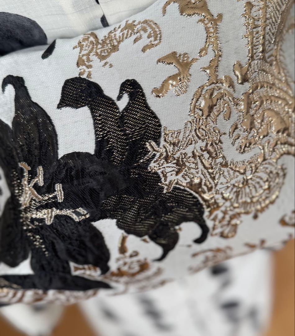 大人兵児帯【ブラックリリー】【シャクヤク紅】のセット