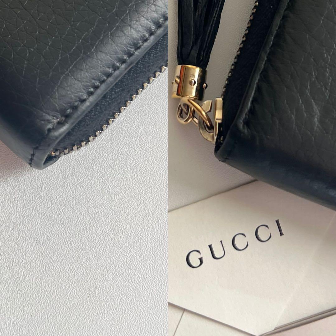 34 美品 GUCCI グッチ SOHO 長財布 ラウンドファスナー