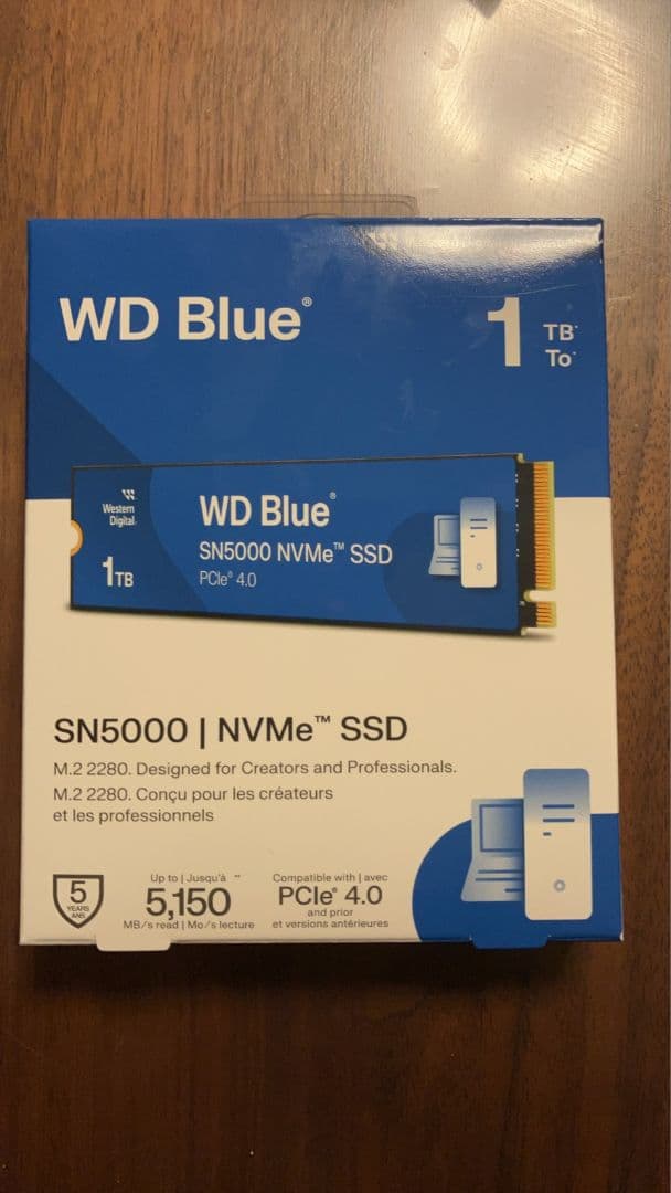 内蔵型SSD WD Blue SN5000 NVMe SSD 1TB
