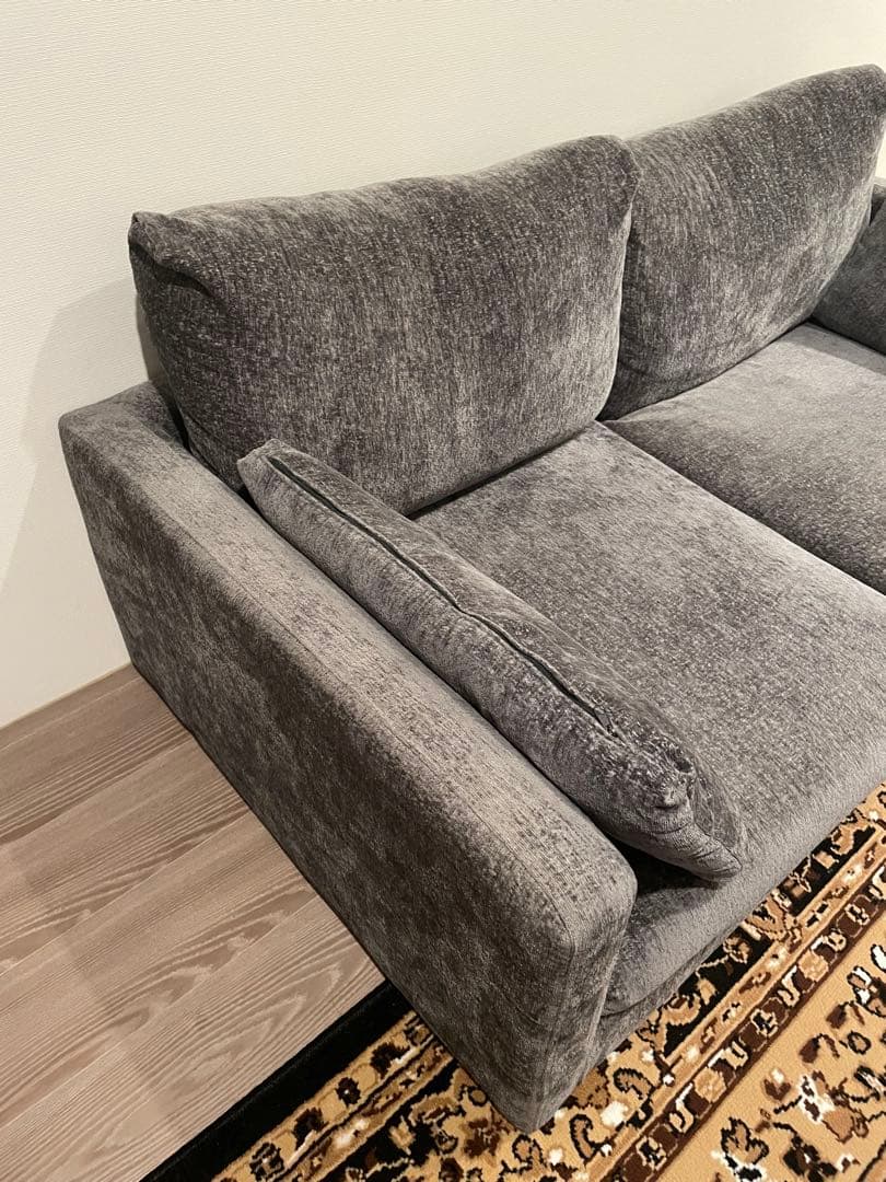 緊急値下げ！！モダンデコ　グレー ファブリックソファ