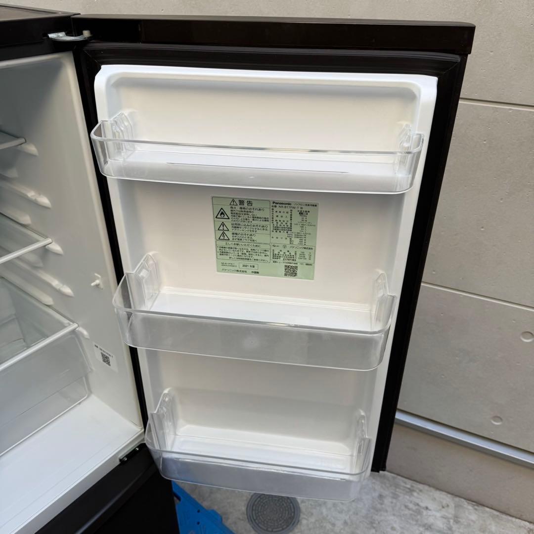 179⭐️2021年製★パナソニック　冷蔵庫　大型　マットブラウン　一人暮らし