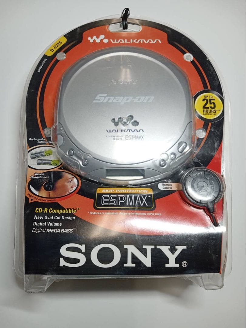 SONY Snap-on スナップオン　ポータブルCDプレーヤー D-E225