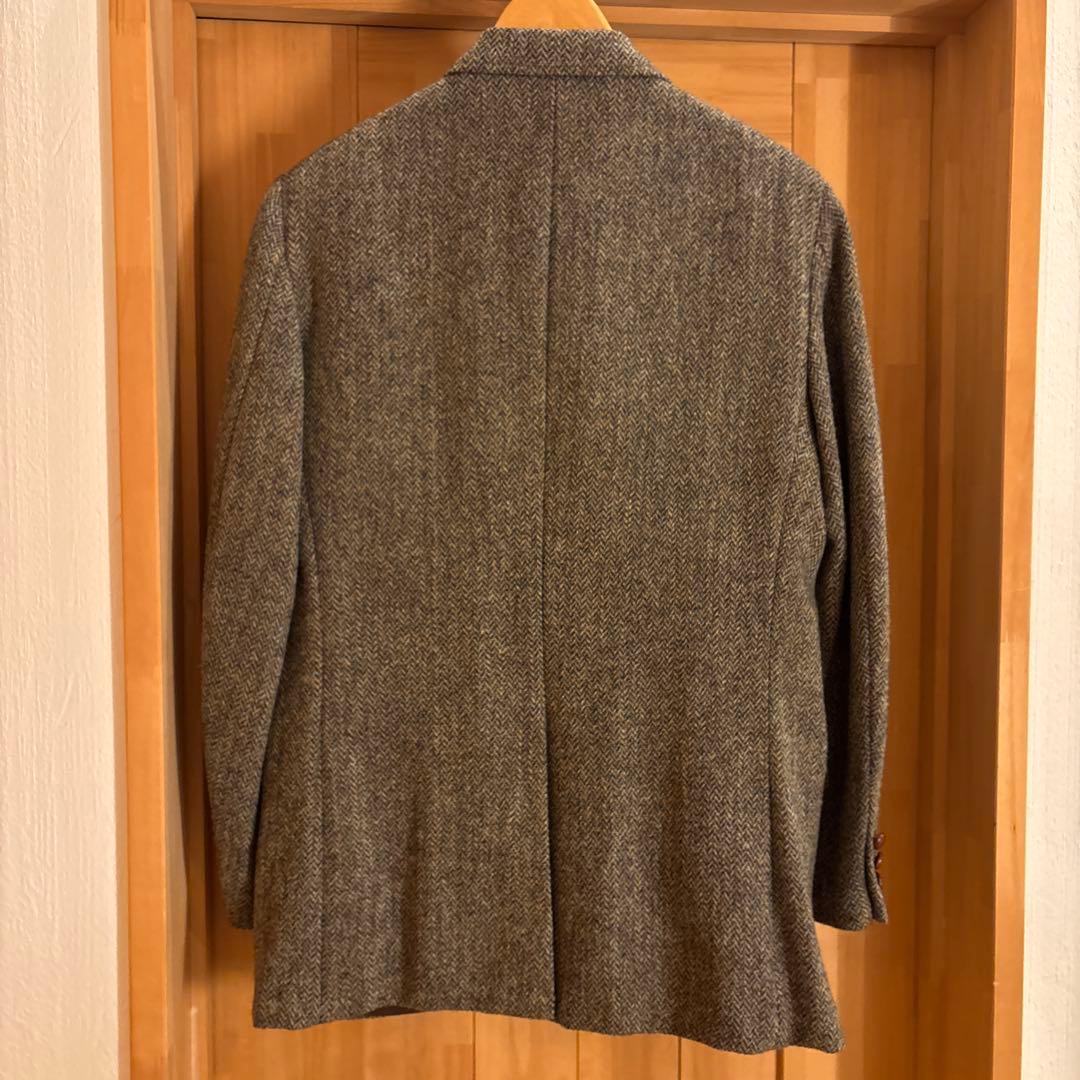 【極上デッド級】80s USA製 ハリスツイード 稀少マスタードパイピング Ｌ