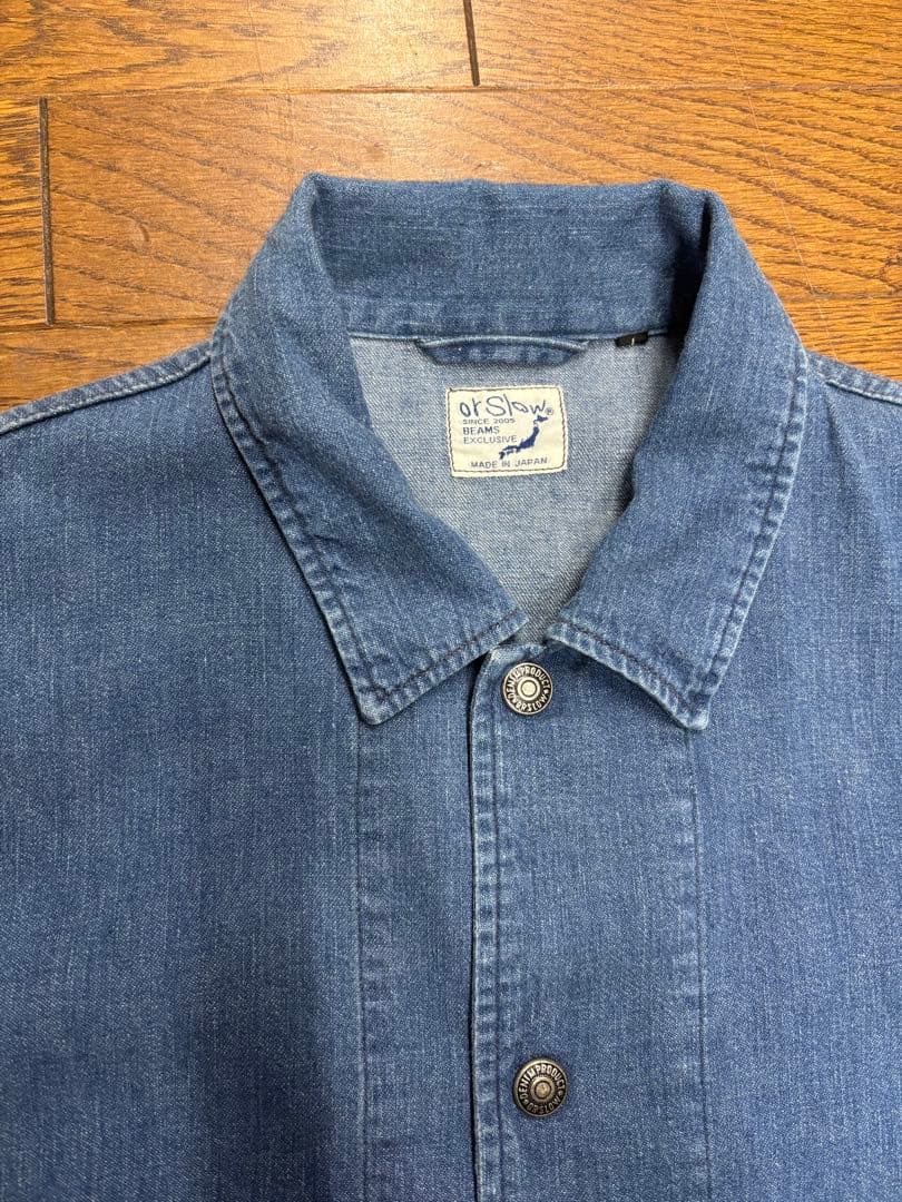 beams別注orSlow デニムコーチジャケット