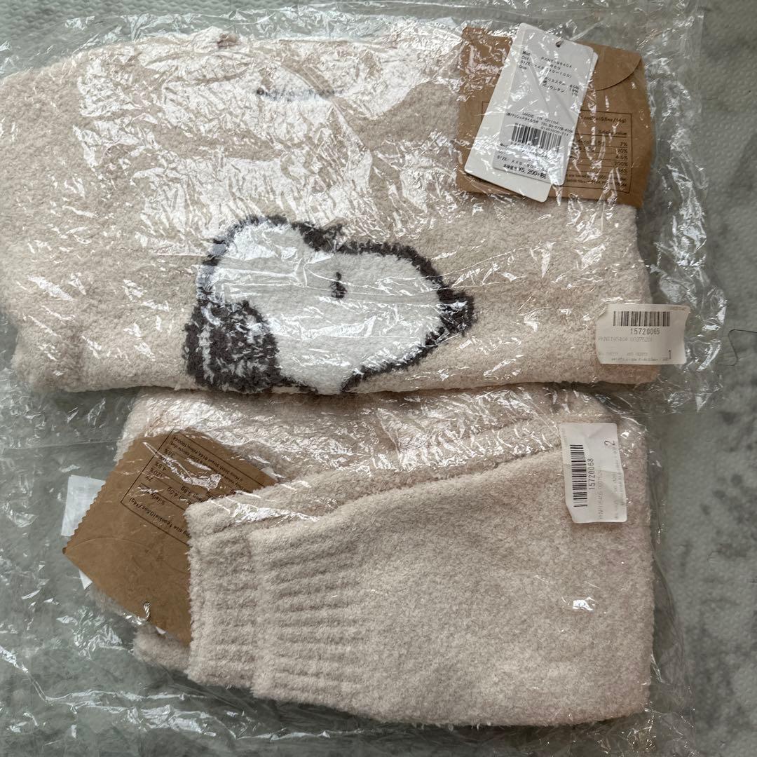 【新品】ジェラピケ　スヌーピーXXS(90-100) 上下セット