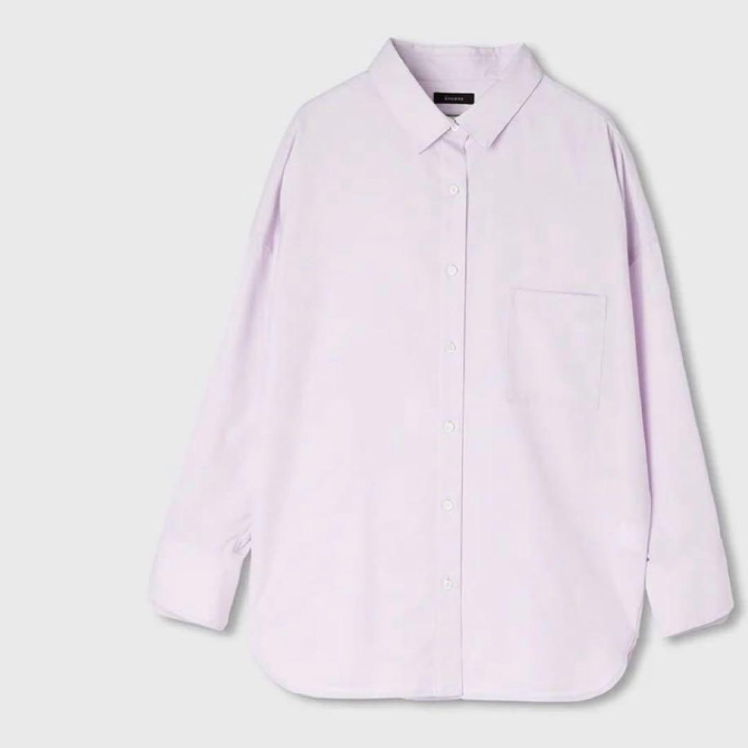 最終値下げ　anuans スタンダードシャツ　ラベンダー　美品