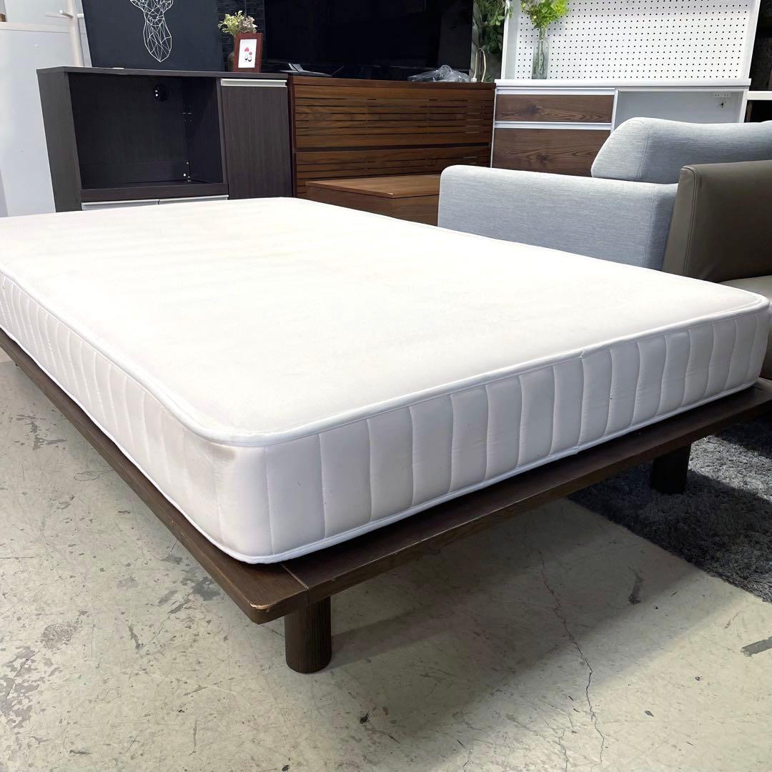 【無印良品】MUJI マットレス　ベッド　セミダブル　フレーム付き　足付き