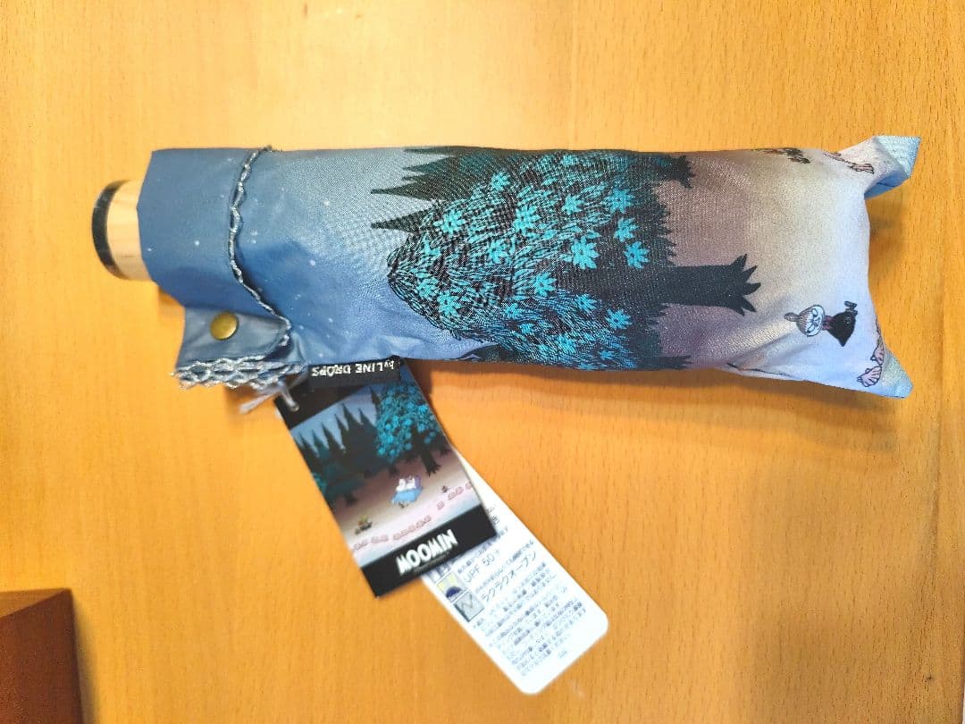 【晴雨兼用折りたたみ傘】キャンパスパラソル[ムーミン/夜]