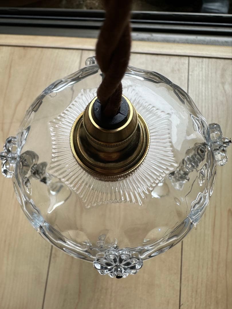 1920年代 フランス アンティーク 雨に濡れた可愛いお花のミニシャンデリア＊