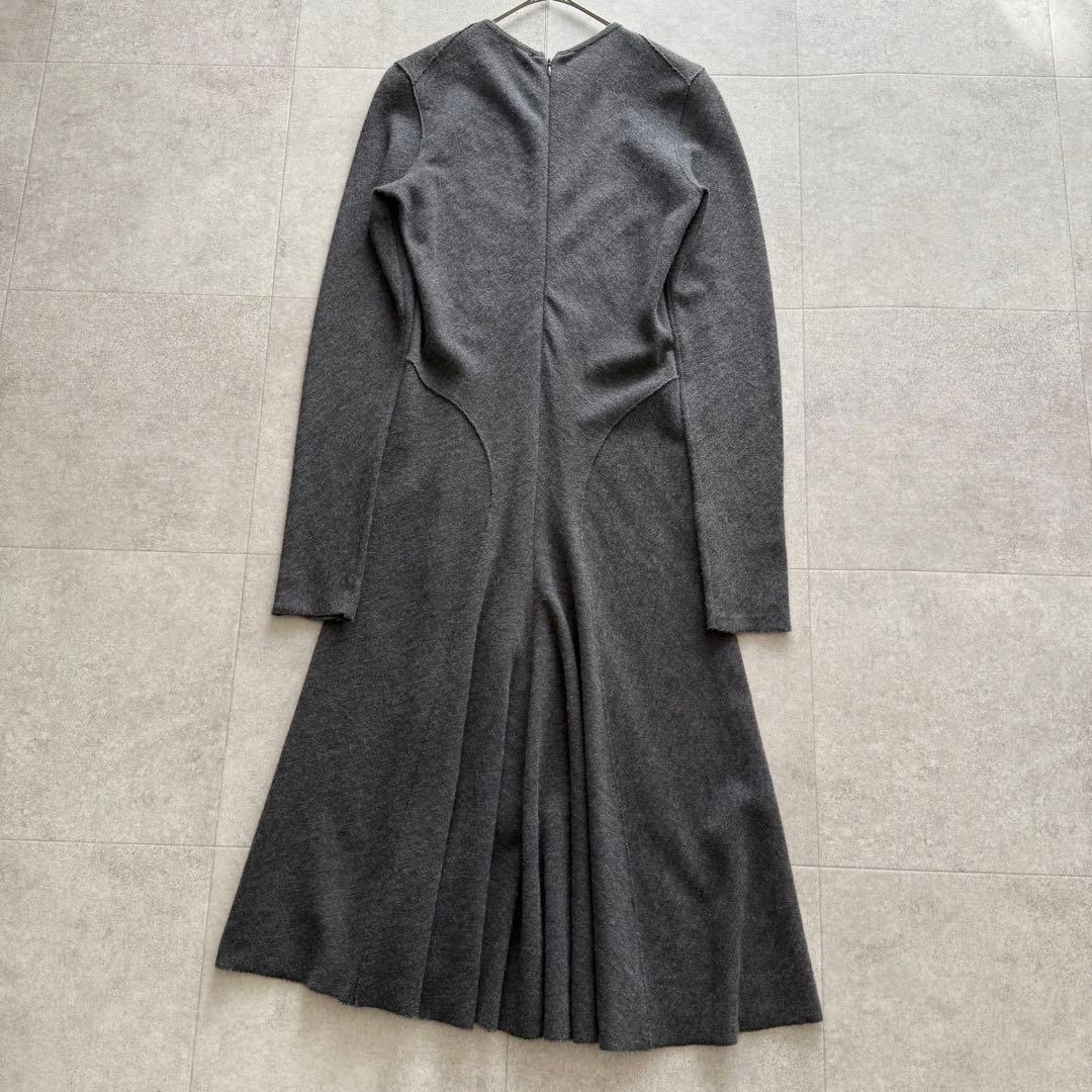ボッテガヴェネタ　ロングワンピース　カシミヤ混　グレー　40　イタリア製