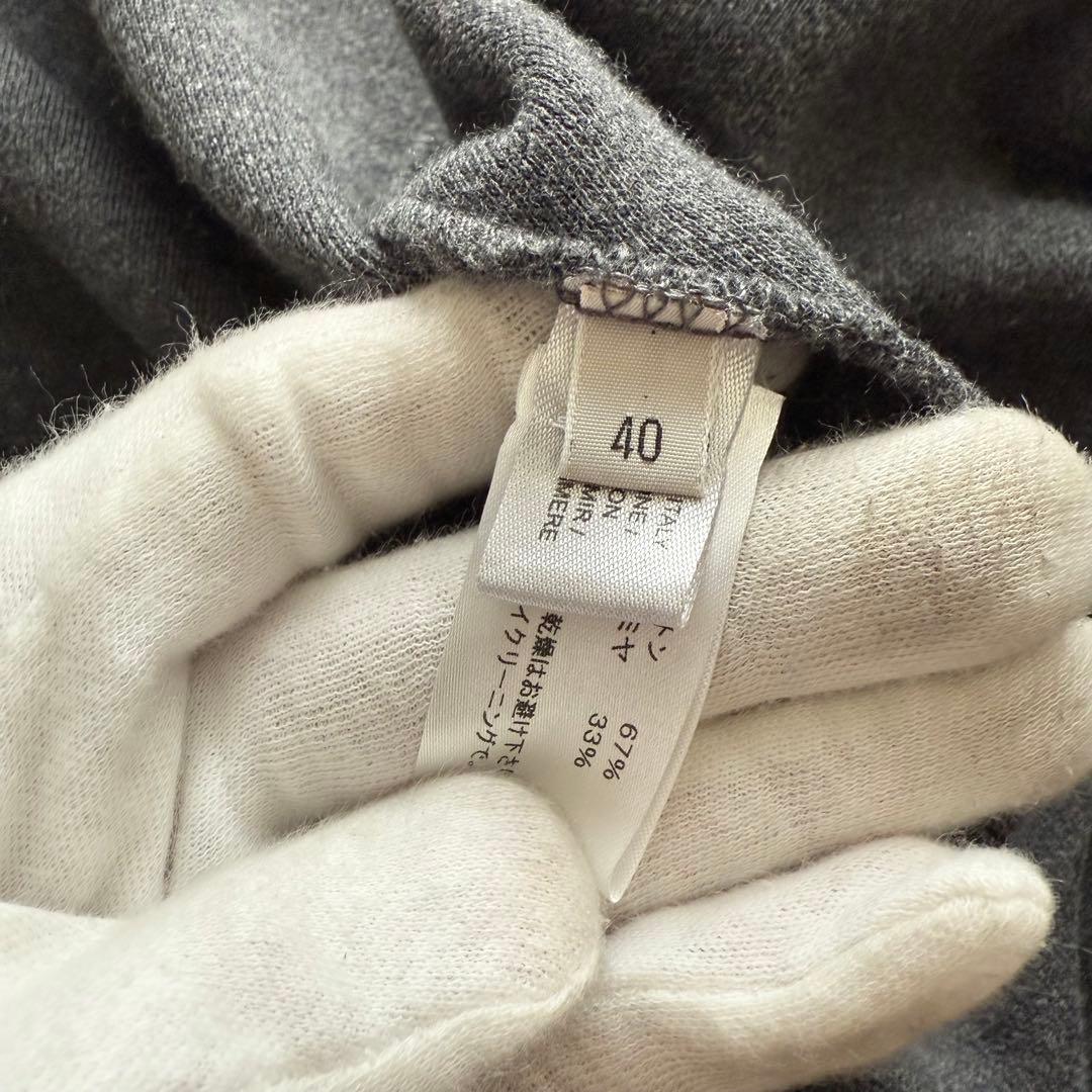 ボッテガヴェネタ　ロングワンピース　カシミヤ混　グレー　40　イタリア製