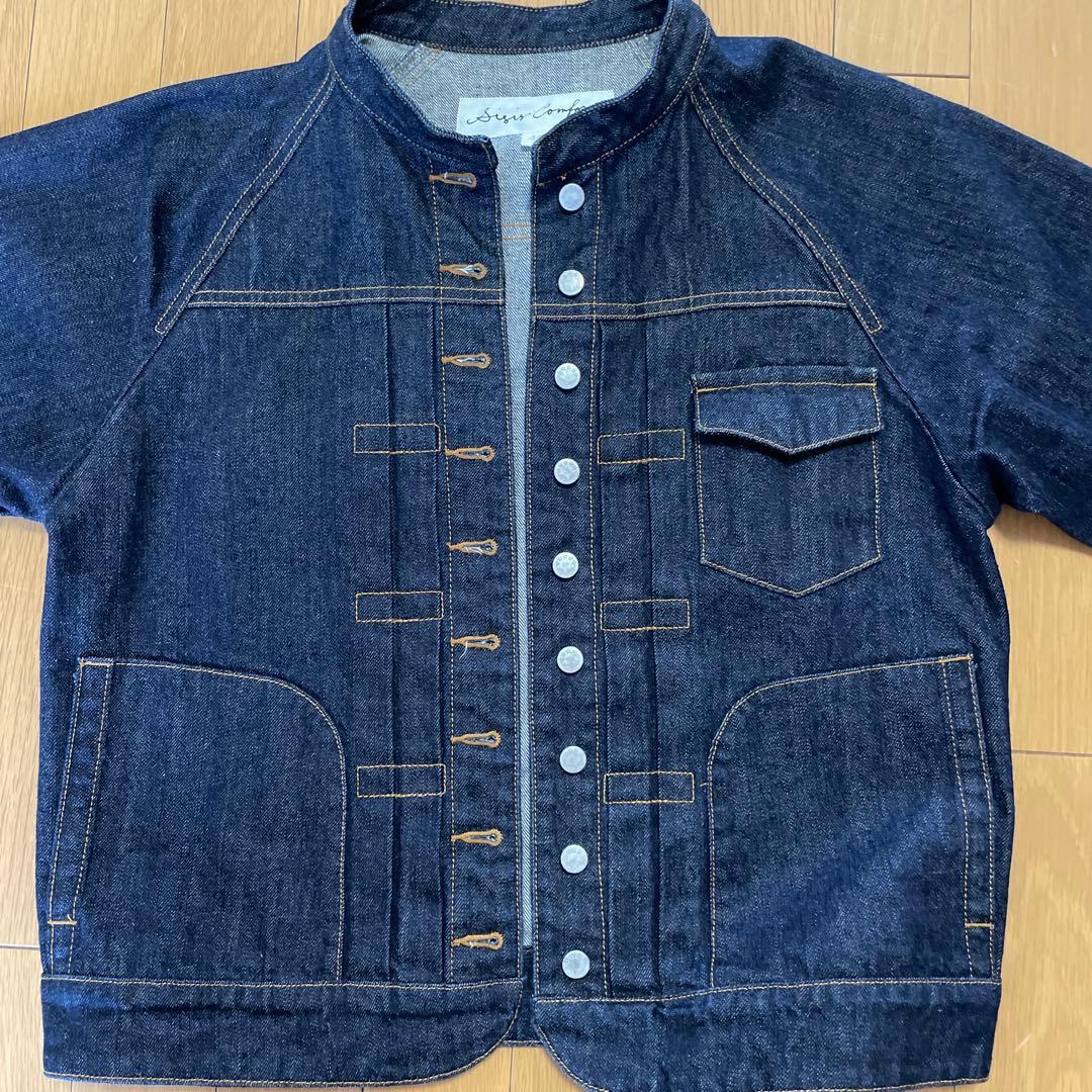 美品 si-si-si comfort／スタンドカラー デニムジャケット
