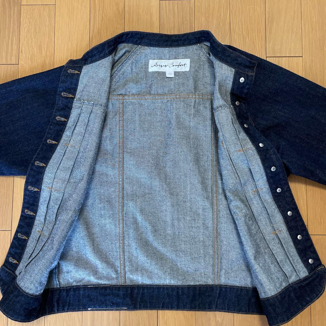 美品 si-si-si comfort／スタンドカラー デニムジャケット