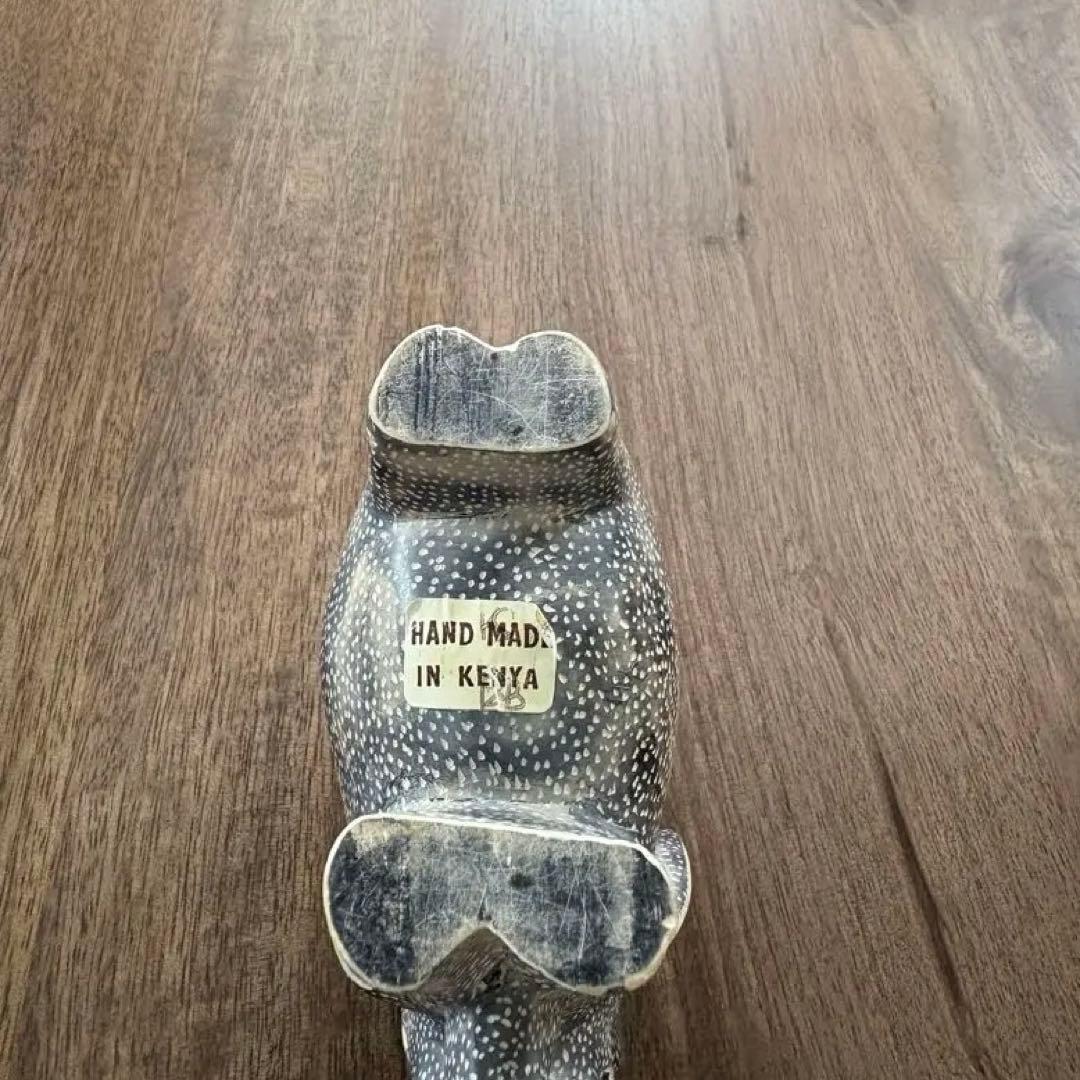 斑点模様 象の置き物 hand maide inケニア スミソニアン博物館