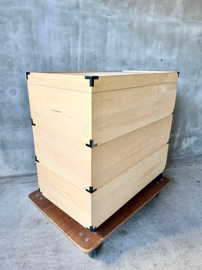 桐 衣装ケース 3段 キャスター付き 桐箱 桐ケース