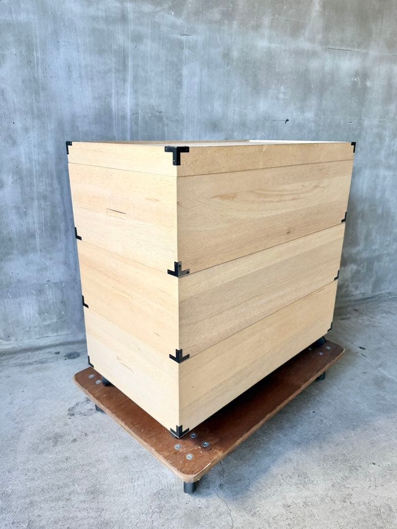 桐 衣装ケース 3段 キャスター付き 桐箱 桐ケース