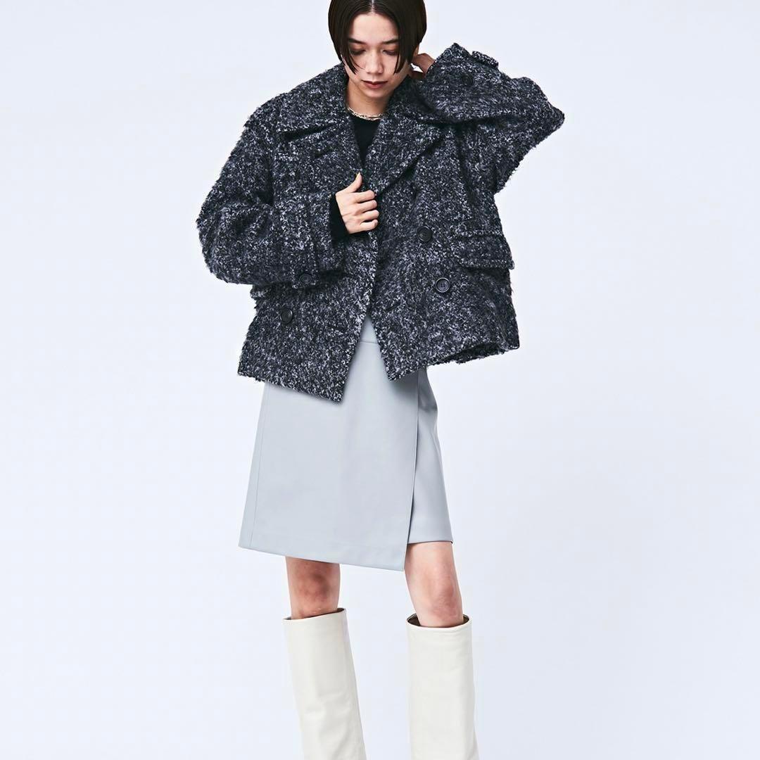 極美品 スタニングルアー ループシャギーショートコート