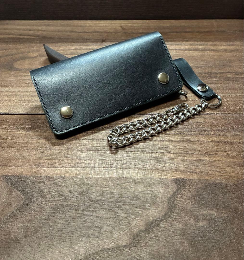 本革牛革ロングトラッカーウォレット