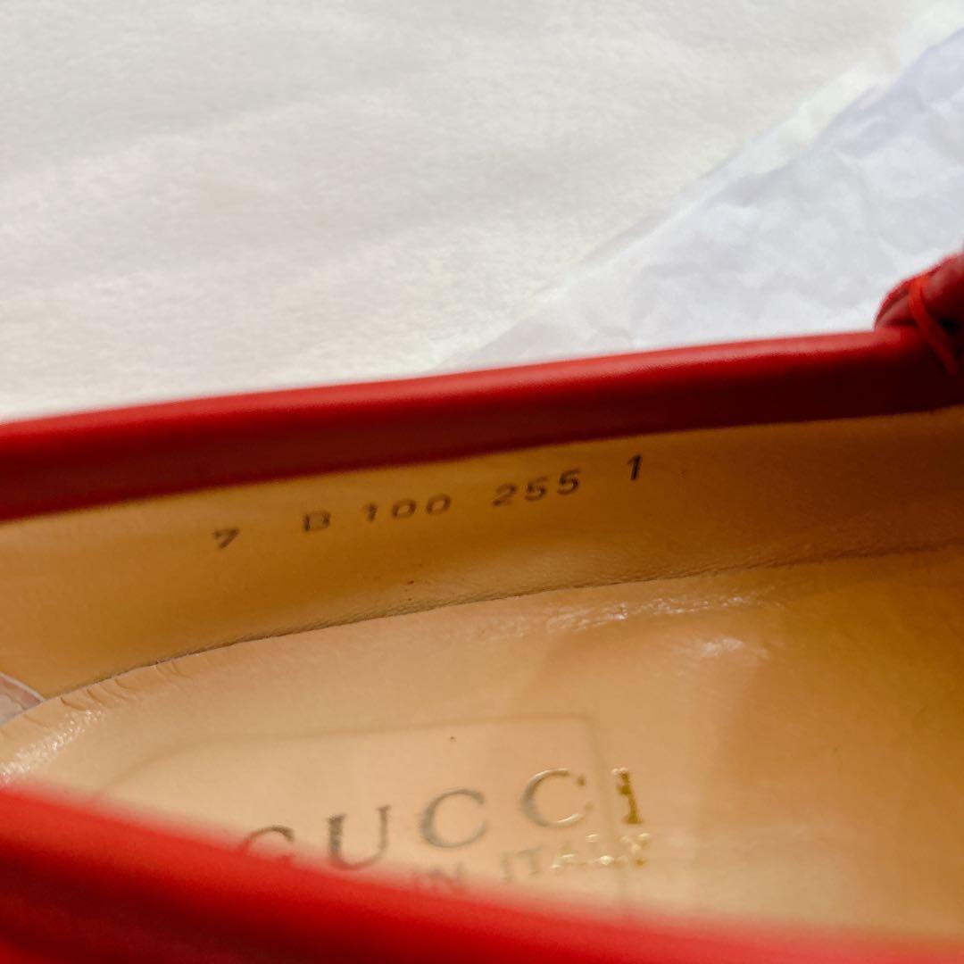 シャル様　GUCCI グッチ　ホースビット　ビットローファー　スエード　赤