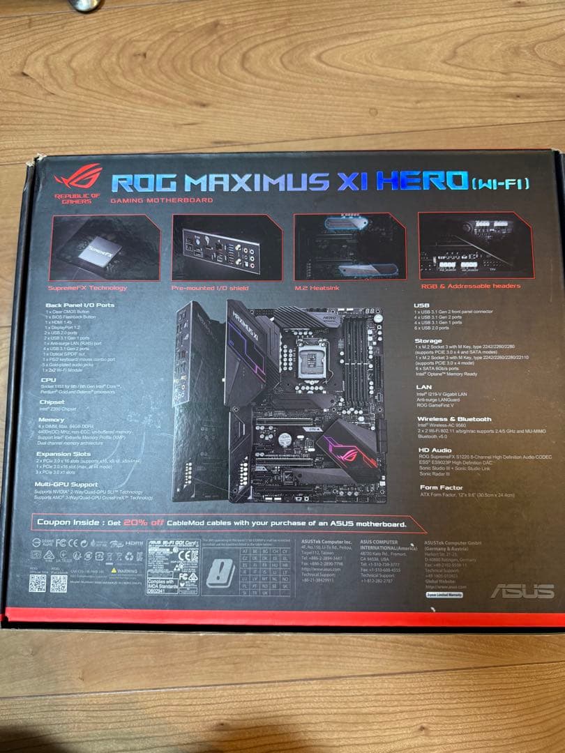 Core i9 9900K ROG Maximus Hero Wi-Fiセット