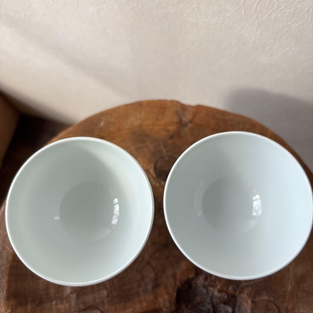 有田焼　人間国宝　井上萬二作　白磁ワインカップセット