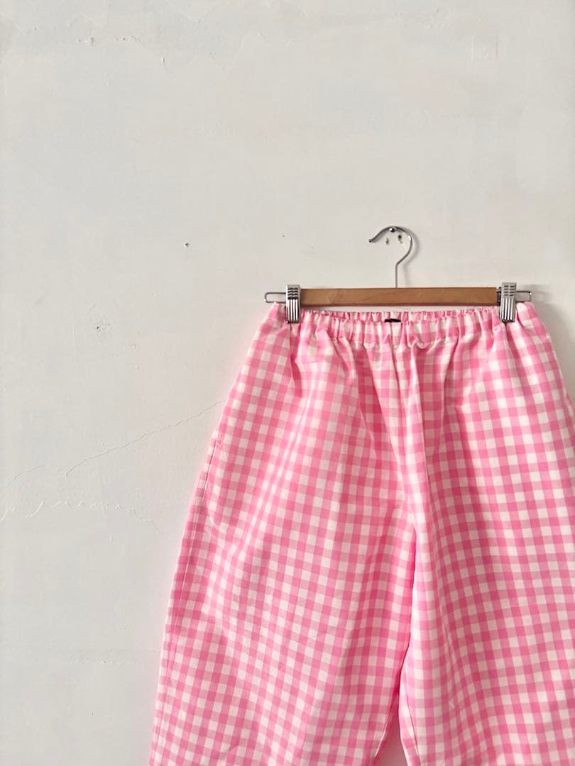 【美品】オールドマンズテーラー　リラックスギンガムチェック　イージーパンツ