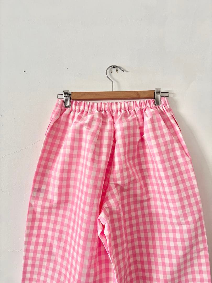 【美品】オールドマンズテーラー　リラックスギンガムチェック　イージーパンツ