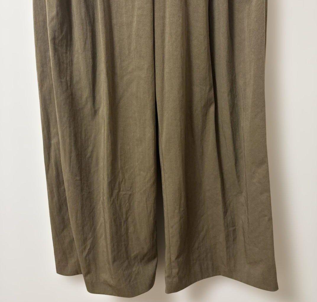 アダムエロペ【36】ワイドパンツ バイカラーベルトドレスパンツ