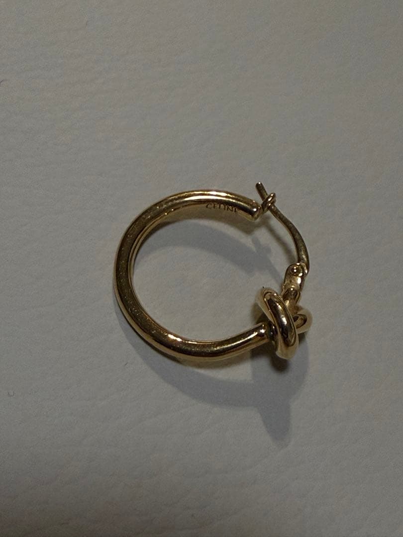 は*と様 ノットデザイン ゴールドフープピアス