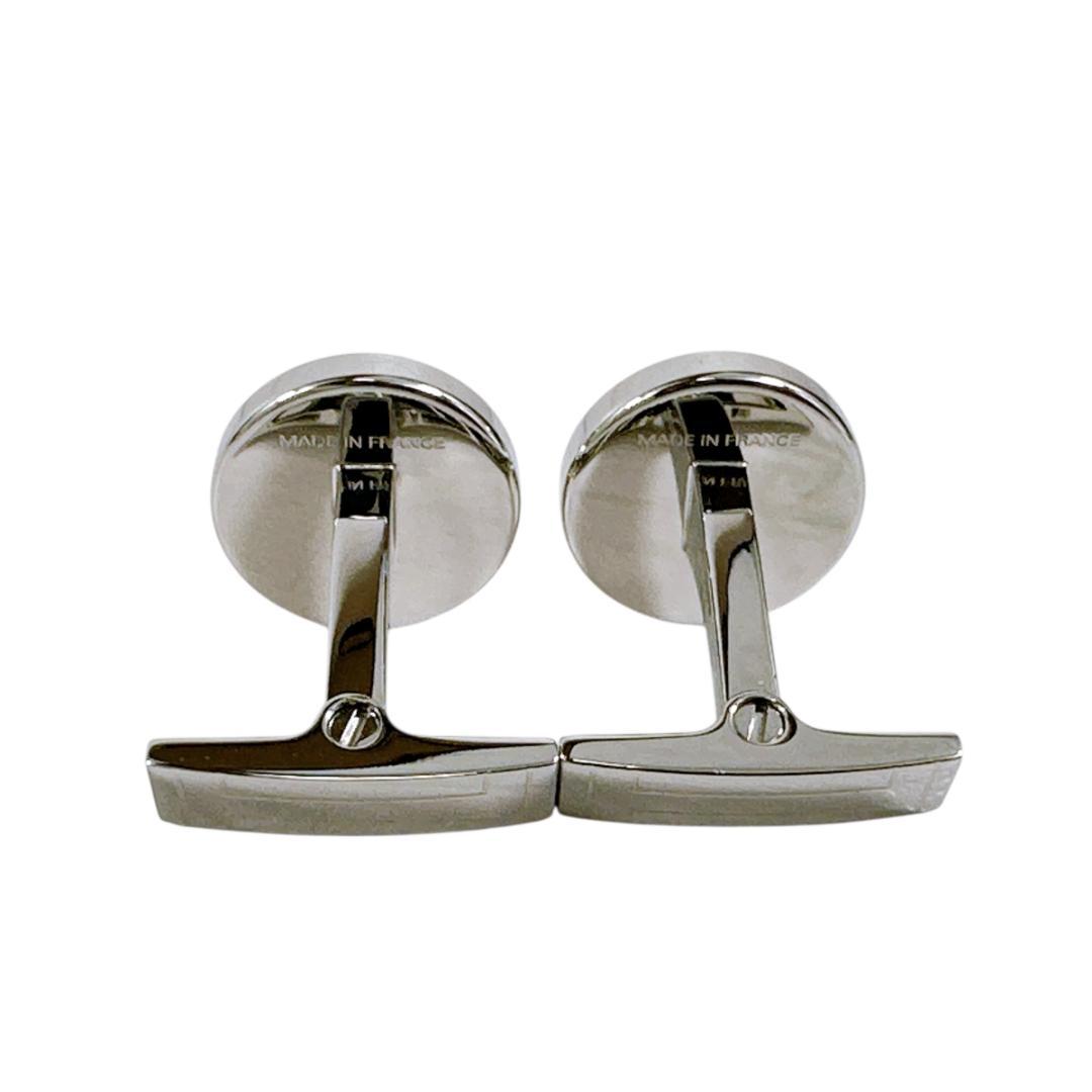 HERMES エルメス カフリンクス カフス リコル 2 ブラック シルバー