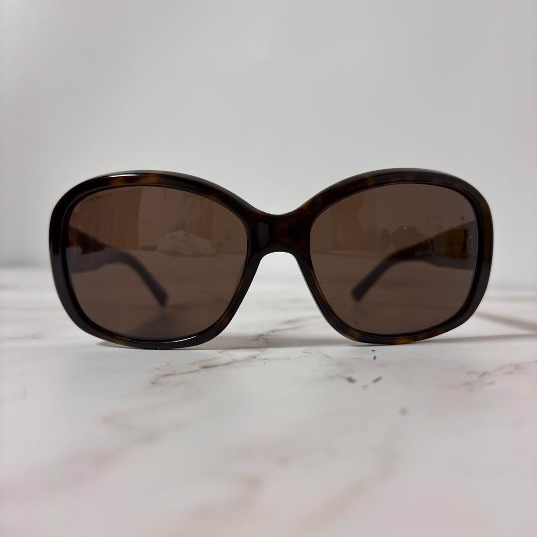 【超美品】 プラダ サングラス ゴールドロゴ ブラウン イタリア産 べっ甲風