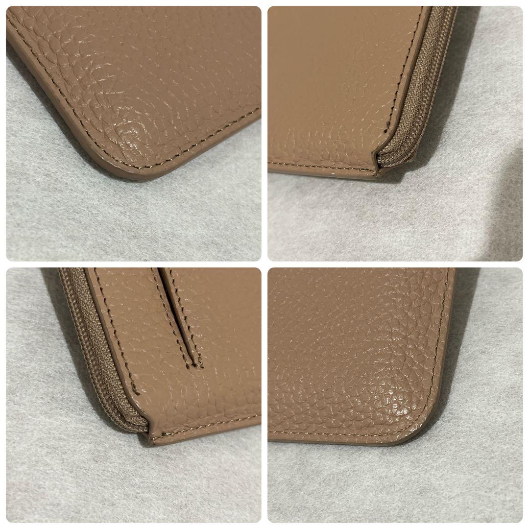 【美品✨】アタオ　スリモ　ケリー　長財布　L字ファスナー　アーモンド