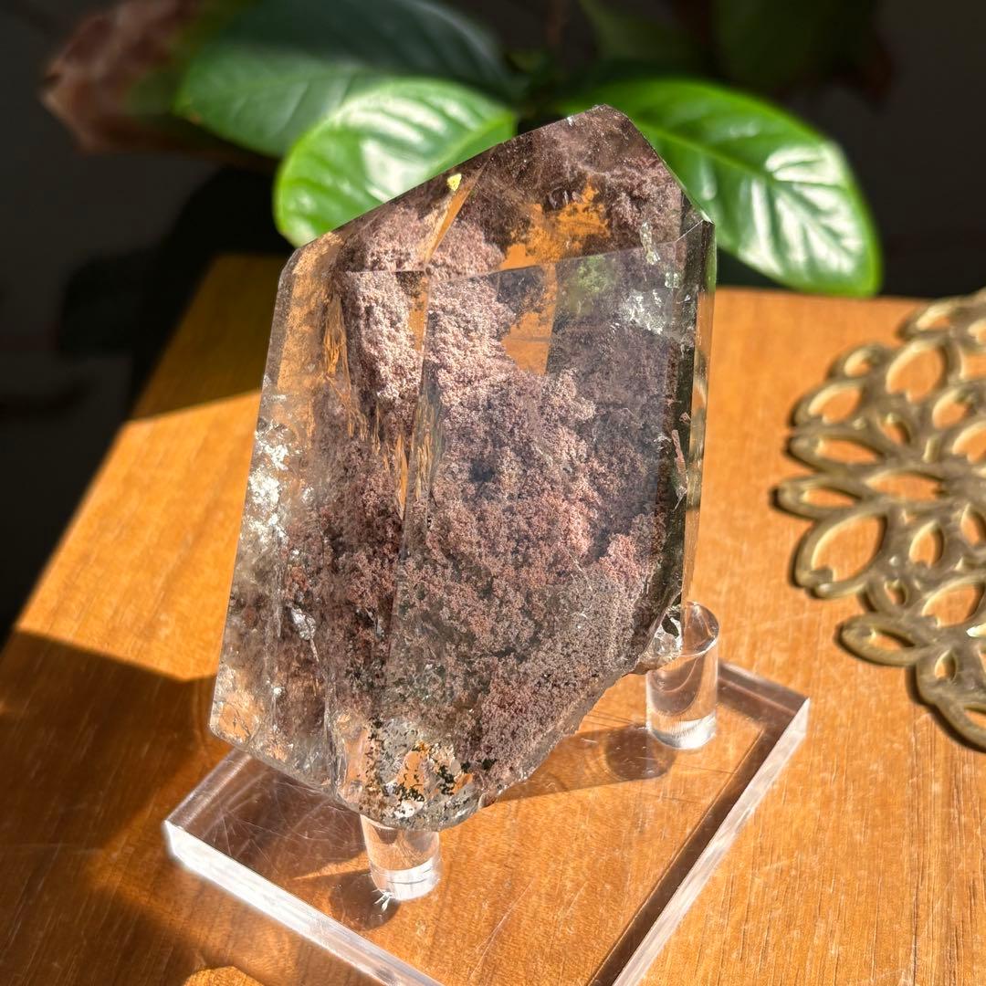 天然石 ガーデンクォーツ フリーフォーム置物166g