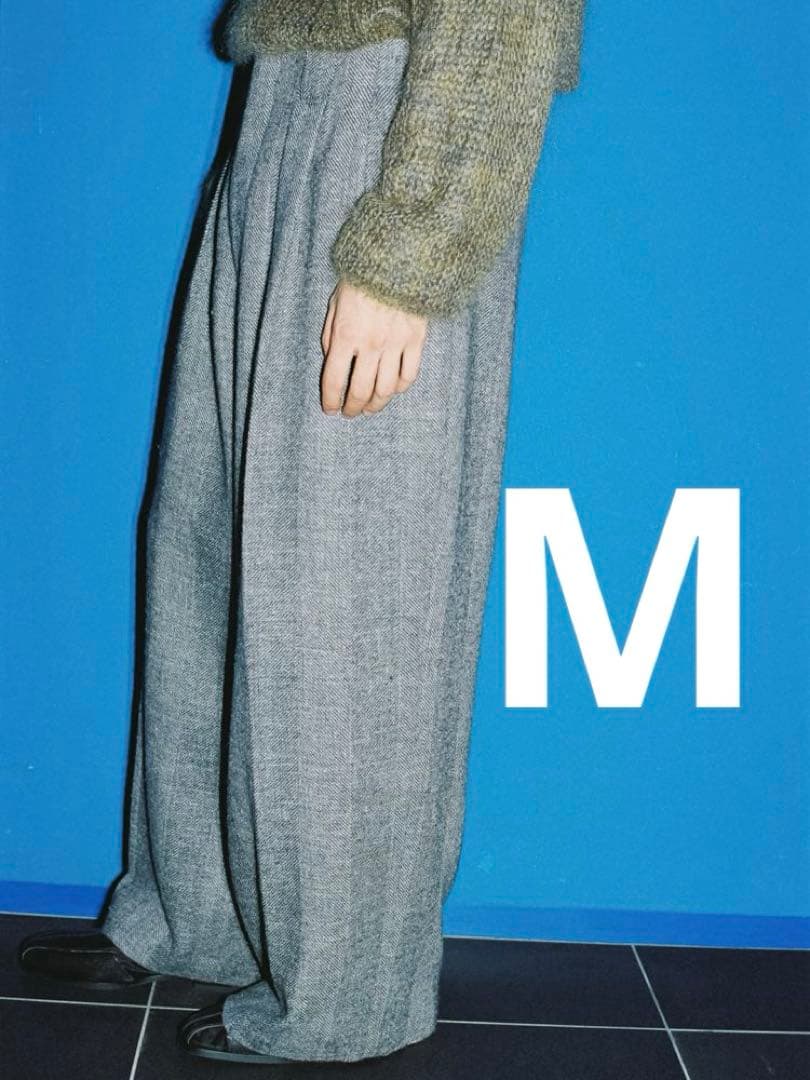 パンツ WOOL LINEN OXFORD BAGS