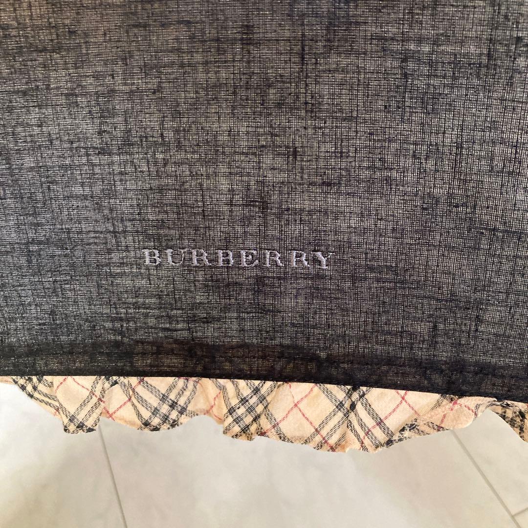 バーバリー BURBERRY フリル 折り畳み傘 日傘 ブラック　綺麗