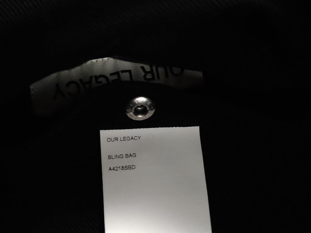 ☆2024AW未使用新品☆OUR LEGACY スリングバッグ ブラック