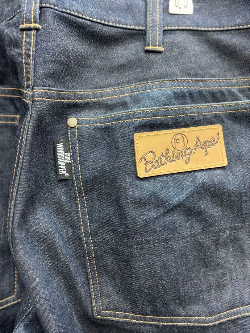 A BATHING APE ゴア ウインドストッパーペインター デニムパンツ