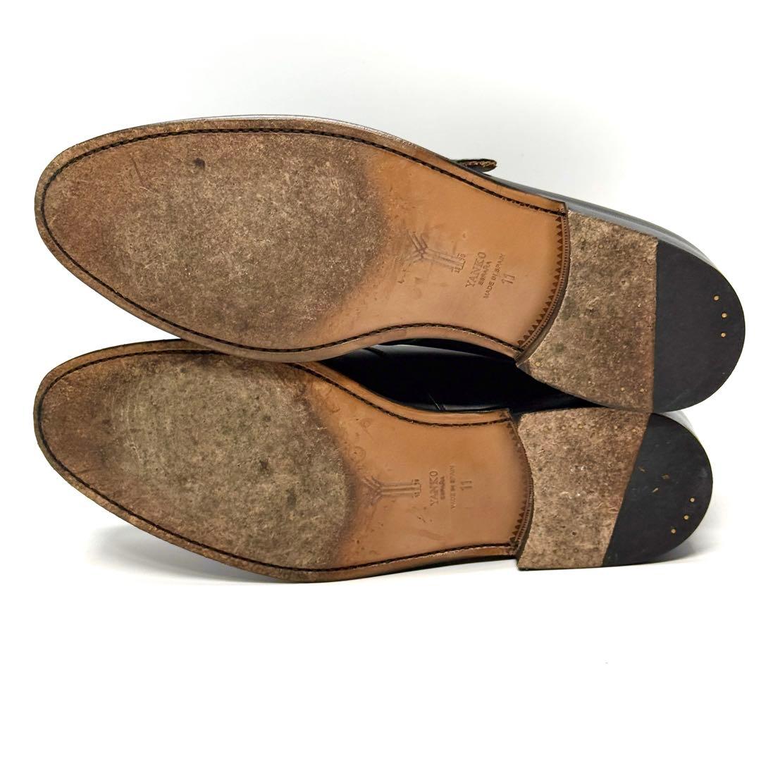 【美品】YANKO ヤンコ モンクストラップ ビジネスシューズ スペイン製