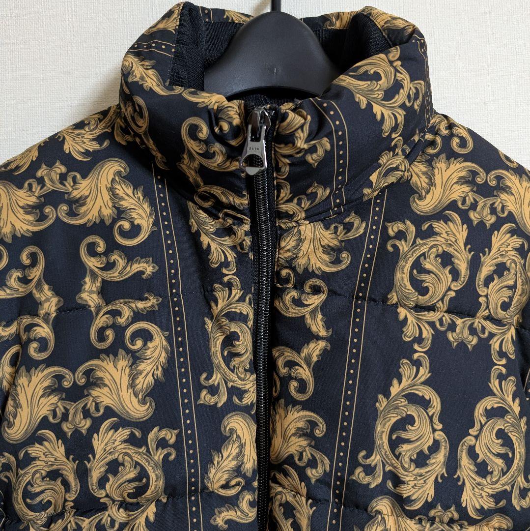 ZARA バロック調 パフジャケット 総柄 ダウンジャケット メンズS